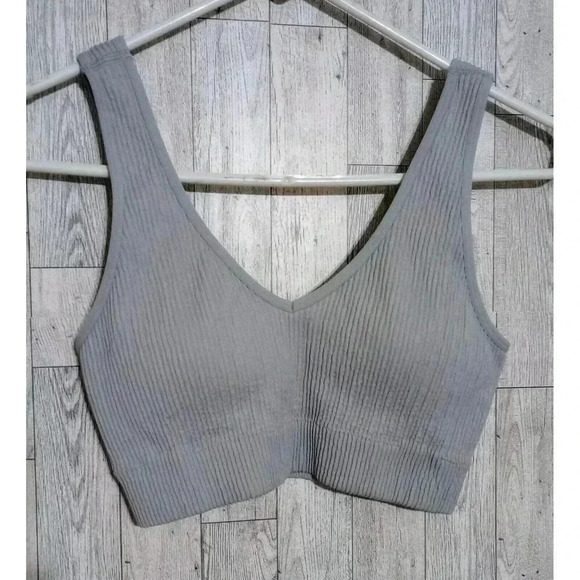 Aerie Other - Aerie Chill Play Move Sports Bra Thick Strap Padded Gray Activewear Size Medium